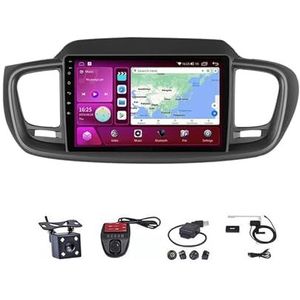 Android Double Din Car Stereo 9 Inch Touchscreen Autoradio Autotoebehoren Multimedia Stuurwielbediening met Navigatie Plug And Play Voor Kia Sorento 3 2015-2019(M100S WIFI 1G+16G)