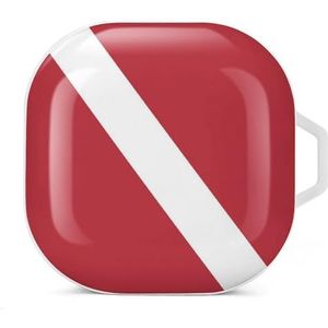 Trinidad en Tobago vlag oordopjes hoesje compatibel met Samsung hard shell beschermhoes wit stijl