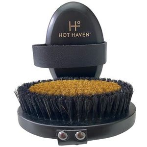 HOT HAVEN Ionische koperen droge borstelborstel voor lymfedrainage, exfoliërende lichaamsdroge borstel voor stralende huid, droge huidborstel voor cellulitis, verbetering van de bloedcirculatie,