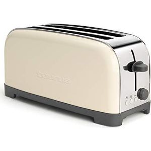 Taurus Vintage Cream Broodrooster, 1400 W, roestvrij staal, uniek