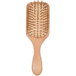 Premium houten bamboe haarborstel Verbeter de haargroei Houten haarborstel Voorkom haaruitval Kam Bamboe Kam Tanden(A)