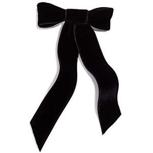 Jennifer Behr Dames Fluwelen Strik Barrette, Zwart, 1 Count