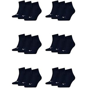 PUMA Unisex Quarter sportsokken korte sokken sokken sokken 271080001 18 paar, blauw (321 - marineblauw), 43-46 EU