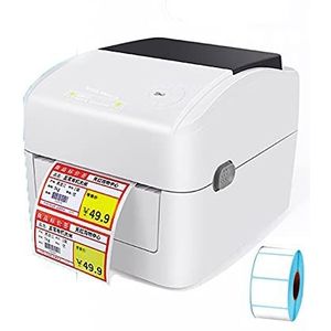 Etiketprinters 152 mm/s thermische label printer 25-115mm thermische verzending label printer thermische barcode printer ondersteuning Qr Code (Color : USB A Bluetooth)
