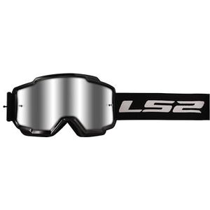 LS2 MX Charger Black met spiegelzilveren lens
