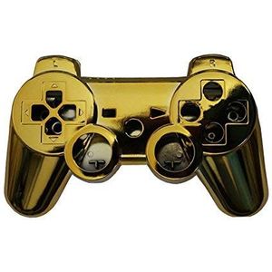 OSTENT Volledige controller shell behuizing knop kit compatibel met Sony PS3 Bluetooth controller - kleur goud