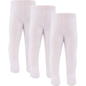 inibini 3-pack babymaillot/kindermaillot effen kleuren, 3 katoenen maillots voor meisjes en jongens, MADE IN EUROPE, wit, maat 74-80