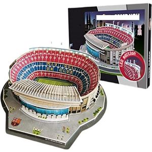 Houten modellen, DIY-bouwspeelgoedmodel 3D-puzzel Voetbalfans Memorial Gift, Barcelona Camp Nou 3D-puzzel, met LED-verlichting versierd, voetbalveldmodel DIY-puzzel, voetbalfans verjaardag