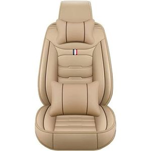 Autostoelhoezen voor Opel Insignia 2010-2022,op maat gemaakt PU-leer,waterdicht, antislip,ademend,zitkussens.,F-beige-LuxuriousSet