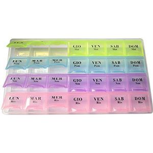 Pillendoos - Transparant - 7 Dagen - Herinnering voor Pillen - 28 Vakken