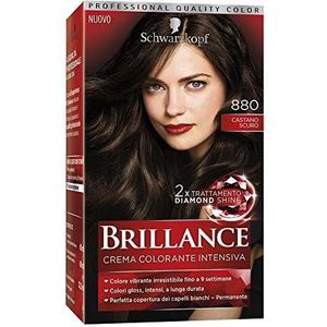 Schwarzkopf Brillance Couture Collection, permanente haarkleur, kleur voor wit haar, kleur 851 chocoladeharmonieën