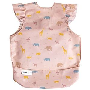 Tiny Twinkle Babyslabbetje, afwasbaar, waterdicht, voor peuters van 6-24 maanden, machinewasbaar en verstelbare zijsluiting, ideaal voor op reis, Petite Safari, Groß 2-4 Jahre