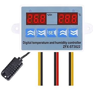 Temperatuurregelaar, Digitale Thermostaat Vochtigheid Controller Ei Incubator Temperatuur Thermometer Vochtigheid Controller 10A Hygrometer Controle Digitale Temperatuurregelaar(ST3022 24V)