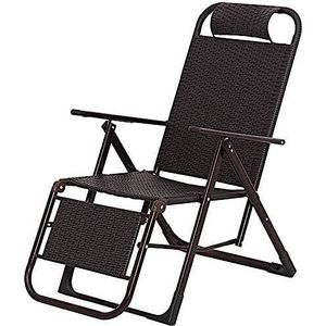 GEIRONV Ligstoel for buiten, for de slaap van zwangere vrouwen Comfortabele rugleuning Opvouwbare lunchpauze Vrije tijd Balkonwijnstokstoel Fauteuils (Color : Black, Size : 170x60x40cm)