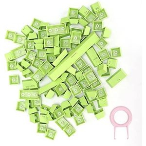 108 Toetsen PBT Keycaps, Ergonomisch Ontwerp Oliebestendig Kleurrijke Video Game Keycap voor Mechanische Toetsenbord(groente)