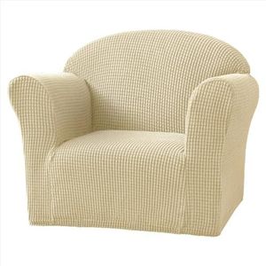 GSCLZ Hoes voor fauteuil, mini-maat, 1-zits, zachte hoes voor fauteuil, bank, effen kleur, elastisch, stretch, mini-maat, hoes voor kinderstoel (ZZ-16)