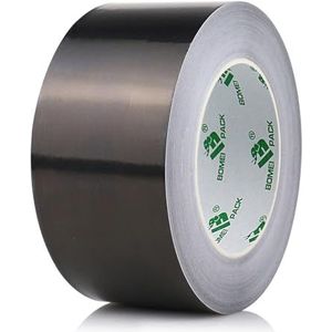BOMEI PACK Zwart aluminium plakband 50 mm x 50 m - hittebestendig tape - aluminium tape voor isolatie en afdichting