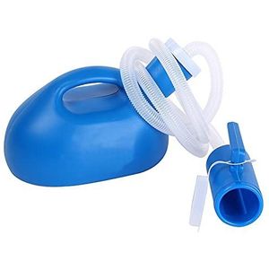 Plastic draagbare plasflessen, Urinoirs for mannen, lekvrij, 2000 ml, draagbare mobiele urine, flessenbedpan(Blue)