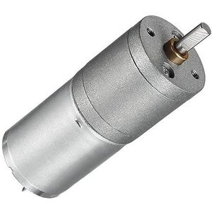 JGA25-370 DC Elektromotor 6V 12V 24V Hoge Snelheidsreductiemotor Hoog Koppel 12/16/26/35/58/77/133/176/280/620/1360 (Maat: 130RPM, Kleur: 6V)