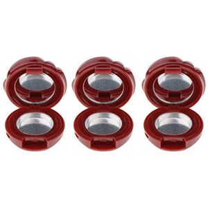 3 Stks Lege Make-up Palet Poeder Oogschaduw Blush Lipgloss DIY Case Wijn Rood