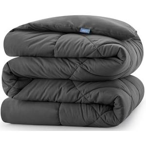 CozyLux Dekbed, voor 4 seizoenen, dekbed van microvezel, 300 g/m², deken 140 x 200 cm, super zachte slaapdeken, ademend, Grijs