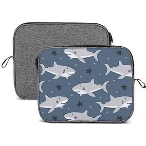 Grappige Baby Haaien Laptop Sleeve Case Beschermende Notebook Draagtas Reizen Aktetas 13 inch