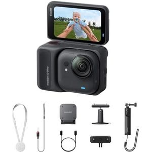 Insta360 GO Ultra Creator Bundle Midnight Black - Kleine 4K-camera, lichtgewicht en draagbaar, uitmuntend bij weinig licht, overal te monteren, FlowState-stabilisatie, batterijduur 200 minuten