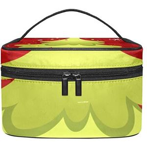 Kerstvakantie - boom make-up organizer tas, reismake-up tas organizer case draagbare cosmetische tas voor vrouwen en meisjes toiletartikelen, Meerkleurig, 22.5x15x13.8cm/8.9x5.9x5.4in