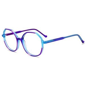 Geschenken voor halloween, Unisex acetaatbrilmontuur met 2-kleurige splicing, veelkleurig(Purple)