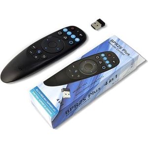 BOXPUT BPR2S Plus 2.4G RF, uitgerust met USB-ontvanger, bluetooth-stem, luchtmuisafstandsbediening, 6-assige gyroscoop, 4 tv-knop infrarood leren, geschikt voor Android tv-box en tv-stick