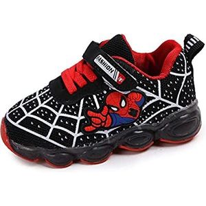 LED-licht sneakers voor kinderen, Kinderen LED-Lichtschoenen Spider Vamp-trainers Casual Lichtgewicht Ademend Low Top Sneakers, het is verjaardag, Halloween, Kerstmis, het beste cadeau for kinderen za