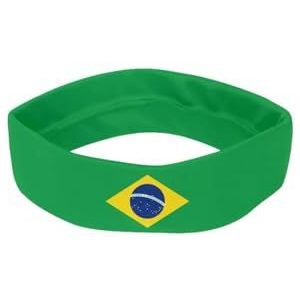 Brazilië zweetband - Hoofdband - Nachtmasker - Sportband - Mondkap - Carnaval - WK 2026
