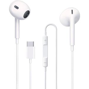 XINSHIKEJI USB-C-hoofdtelefoon voor Phone 16 Pro Max 15 Plus Pad Pro In-Ear hoofdtelefoon met kabel type C, microfoon, volumeregeling voor Galaxy S23, S22, S21, S20, A53, A54, A34, Google Pixel 8, 7