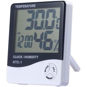 LCD Elektronische Digitale Temperatuur Vochtigheidsmeter Thermometer Hygrometer Indoor Outdoor Weerstation Klok Nauwkeurige Monitor(1 and 2)