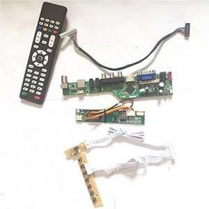 Voor N141X203 N141X204 T.V53 controller board USB VGA HDMI AV RF LVDS 20Pin 1CCFL toetsenbord+Omvormer Remote LCD panel monitor Kit (N141X203)