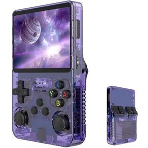 R36S Draagbare console, Linux-systeem 3,5 inch (8,9 cm) IPS-scherm, emulatorconsole, gebouwd in 128G TF Card 21000 + gameconsole, retro gaming, 10+ retro game-emulators