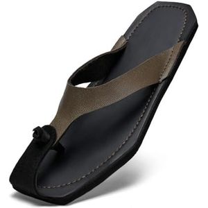 Pantoffels, Grote maten slippers for heren - Zomerstrandsandalen, comfortabele slippers for buiten voor House Slides Douche Sandalen(Brown,47 EU)