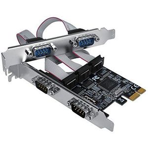 SIIG Legacy en Beyond Series Quad (4-poorten) Seriële RS-232 PCIe-kaart met 16C550 UART