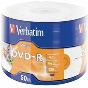 Verbatim - 43793 - DVD-R - 4,7 GB - 50 stuk(s) - Schrijfsnelheid 16x