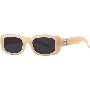 Zonnebril Dames Vierkant frame Dun Premium gevoel for ultraviolette bescherming Zwarte zonnebril (Color : Jade(Polariser))
