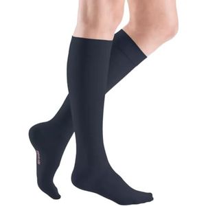 medi mediven elegance - 0249315 knielange dames compressiekousen met gesloten punt | CCL2 | noppenkleefband | marine | mt. V normaal