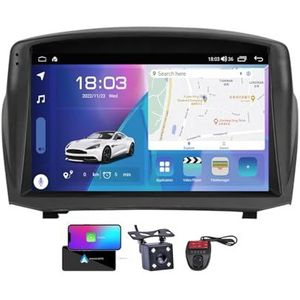 9 Inch Touchscreen Dubbel DIN Autoradio Compatibel met Ford Fiesta Mk 6 2008-2019 met Carplay/Android Auto FM RDS DAB+ Autoradio WiFi 4G Draadloze Carplay Android Auto BT 5.0 DSP(NF-6)