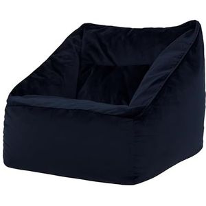 Icon Natalia Zitzak, fauteuil, donkerblauw, fluweel, enorme zitzak, zitzak voor volwassenen met vulling, stoel, woonkamer, stoel, slaapkamer