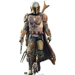 Star Cutouts Ltd SC1516 De Mandalorian Figure Lifesize Karton Cutout/Standee/Stand Up Star Wars Hoogte 182cm, Multicolour