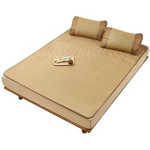 Zomerslaapmat Bamboe Zomer Rotan Matras Bamboe Slaapmat Antislip Opvouwbaar Glad Verkoelend Matras Matrassen Bamboe Zomer (Color : A, Size : 1.8 * 2.0m/5.9 * 6.6ft)