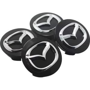 4 stuks 52mm Naafdoppen voor Mazda CX-5 2017-2023, Auto Wieldoppen Velgdeksel Velgendoppen Velgendoppen Naafdop,A