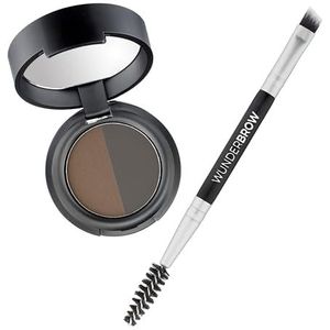 WUNDERBROW Soft Brow Define & Fill Wenkbrauwpoeder Duo – Natuurlijke Wenkbrauw Make-up met Dubbelzijdige Borstel, Veganistisch & Dierproefvrij (Brunette)