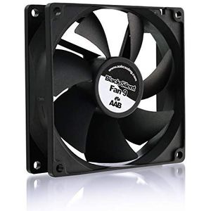 AABCOOLING Black Silent Fan 9 - Silent and Efficient 92mm Fan with 4 Anti-vibration Pads, PC Fan, Computer Fan, 12V, CPU Fan, Quiet Fan 21 dB (A)