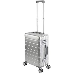 Travelhouse Oslo T6005 Reiskoffer met wieltjes van aluminium, verschillende maten en kleuren, zilver., Handgepäck, Koffer