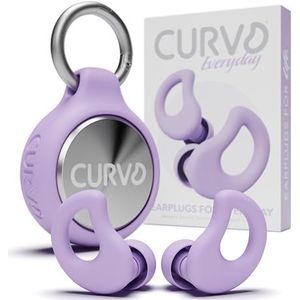 CURVD Dagelijkse oordopjes + Case Clip Bundle, de perfecte oordopjes voor slaap, reizen, geluidsgevoeligheid/annuleren + Case Clip pakket draagbare waterdichte container & siliconen hoes voor